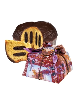 ΠΑΝΕΤΟΝΕ ΓΕΜΙΣΤΟ ΜΕ ΜΑΥΡΗ ΣΟΚΟΛΑΤΑ SAO TOME RUSTICHELLA D'ABRUZZO PANETTONE 2024 LIMITED EDITION 1kg + ΜΕΤΑΞΩΤΟ ΜΑΝΤΗΛΙ