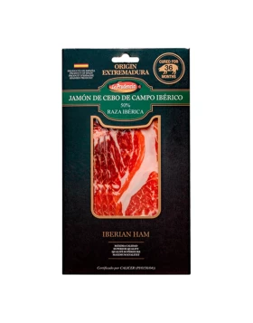 JAMON IBERICO CEBO DE CAMPO LA PRUDENCIA ΧΟΙΡΙΝΟ ΜΠΟΥΤΙ 36 ΜΗΝΩΝ ΣΕ ΦΕΤΕΣ 75gr