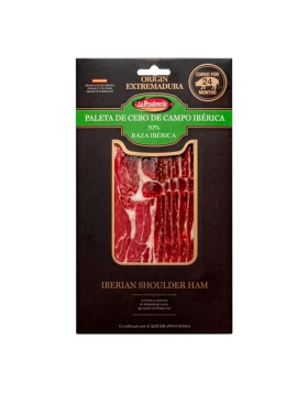 JAMON PALETA IBERICO CEBO DE CAMPO LA PRUDENCIA ΧΟΙΡΙΝΗ ΣΠΑΛΑ 24 ΜΗΝΩΝ ΣΕ ΦΕΤΕΣ 100gr