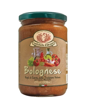 ΣΑΛΤΣΑ ΡΑΓΟΥ BOLOGNESE ΜΕ ΧΟΙΡΙΝΟ & ΜΟΣΧΑΡΙ RUSTICHELLA D'ABRUZZO 270gr