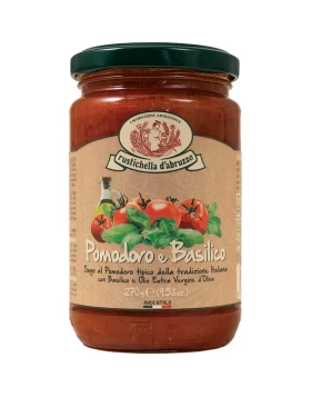 ΣΑΛΤΣΑ POMODORO E BASILICO ΜΕ ΤΟΜΑΤΑ & ΒΑΣΙΛΙΚΟ RUSTICHELLA D'ABRUZZO 270gr