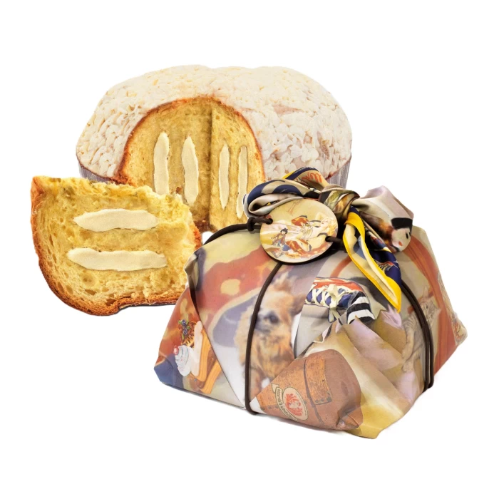 ΠΑΝΕΤΟΝΕ ΓΕΜΙΣΤΟ ΜΕ ΛΕΥΚΗ ΣΟΚΟΛΑΤΑ RUSTICHELLA D'ABRUZZO PANETTONE 2024 LIMITED EDITION 1kg + ΜΕΤΑΞΩΤΟ ΜΑΝΤΗΛΙ