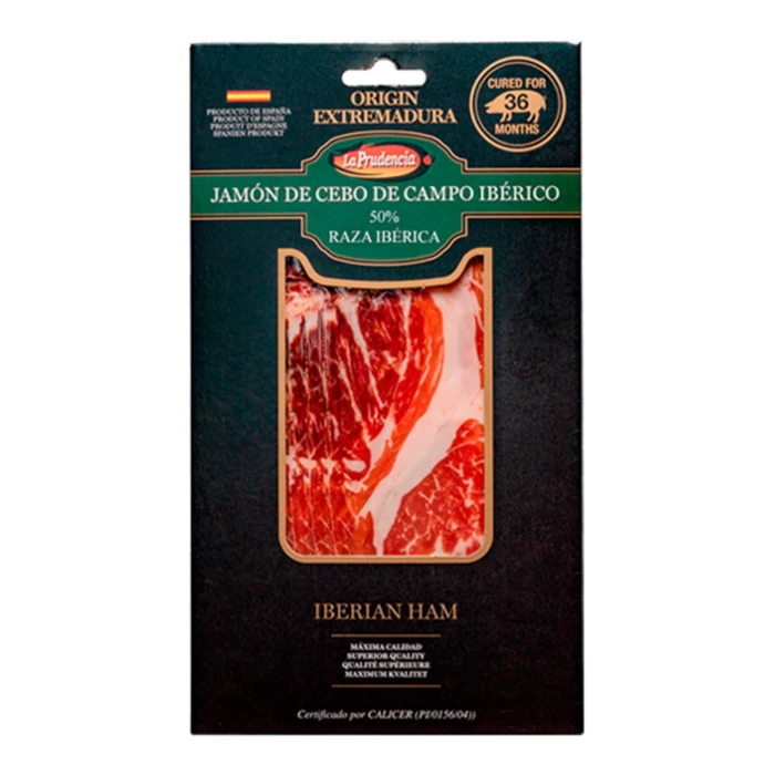 LA PRUDENCIA JAMON IBERICO CEBO DE CAMPO HAM 36 MONTHS SLICED 75gr