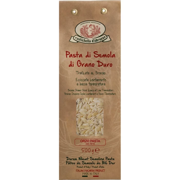 ORZO PASTA RUSTICHELLA D'ABRUZZO ΑΠΟ ΣΙΜΙΓΔΑΛΙ ΣΚΛΗΡΟΥ ΣΙΤΟΥ 500gr