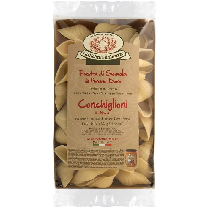 CONCHIGLIONI RUSTICHELLA D'ABRUZZO ΑΠΟ ΣΙΜΙΓΔΑΛΙ ΣΚΛΗΡΟΥ ΣΙΤΟΥ 500gr