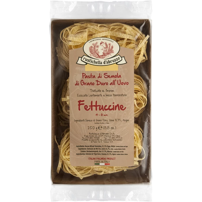 FETTUCCINE ΑΒΓΟΥ RUSTICHELLA D'ABRUZZO ΑΠΟ ΣΙΜΙΓΔΑΛΙ ΣΚΛΗΡΟΥ ΣΙΤΟΥ 250gr